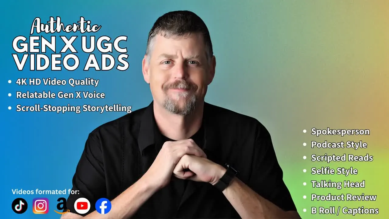 Dustin Roe creating authentic Gen X UGC video ads