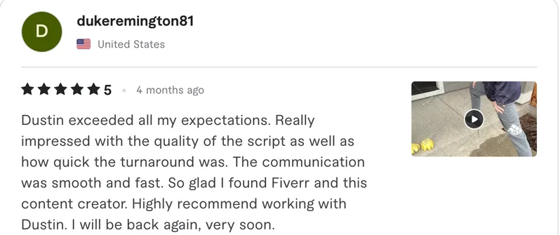 Verified client feedback