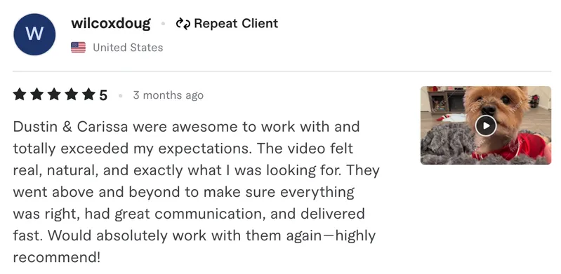 Verified client feedback